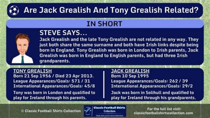 Is Jack Grealish Related To Tony Grealish