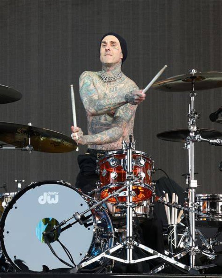 Travis Barker of Blink-182 performs onstage at Madison Square Garden on May 19, 2023 in New York City.